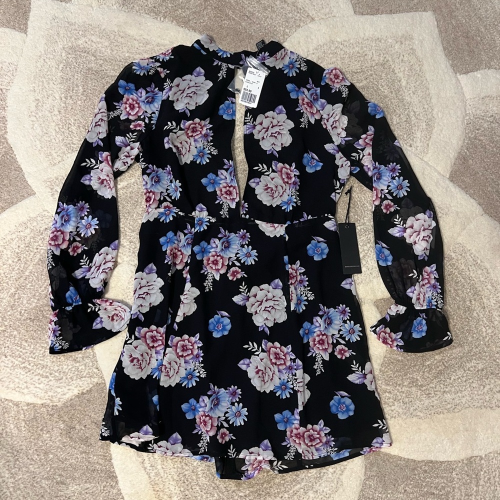 New with Tags Forever 21 Floral Black Dress